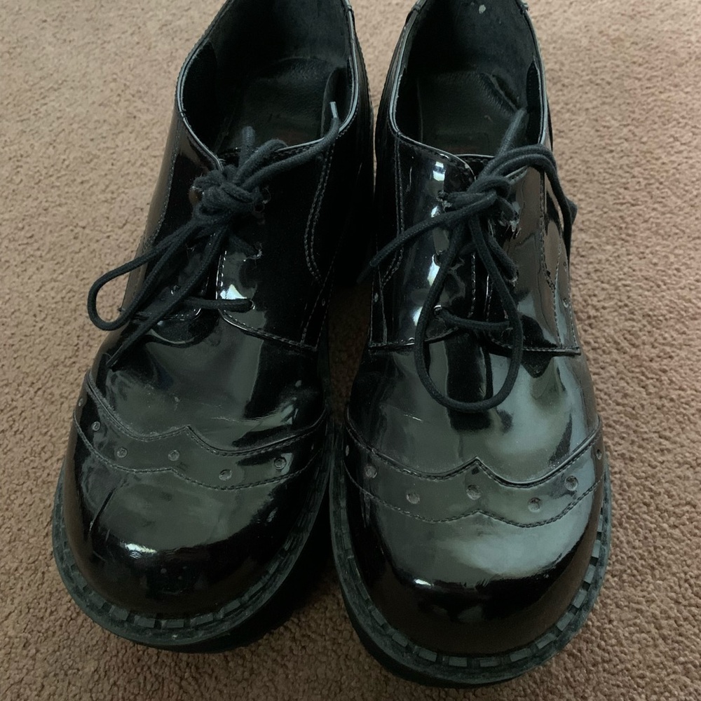Vintage goth platform oxfords